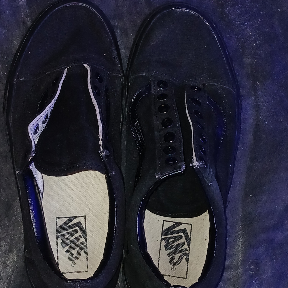 Vans Black Slip-On Style Canvas Sneakers